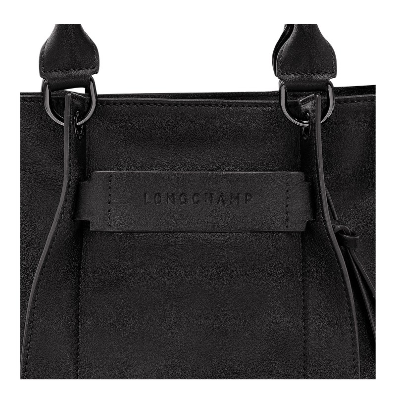 Longchamp Longchamp 3D S Handbag - Leather Handbags Black | NK36-Z2RG