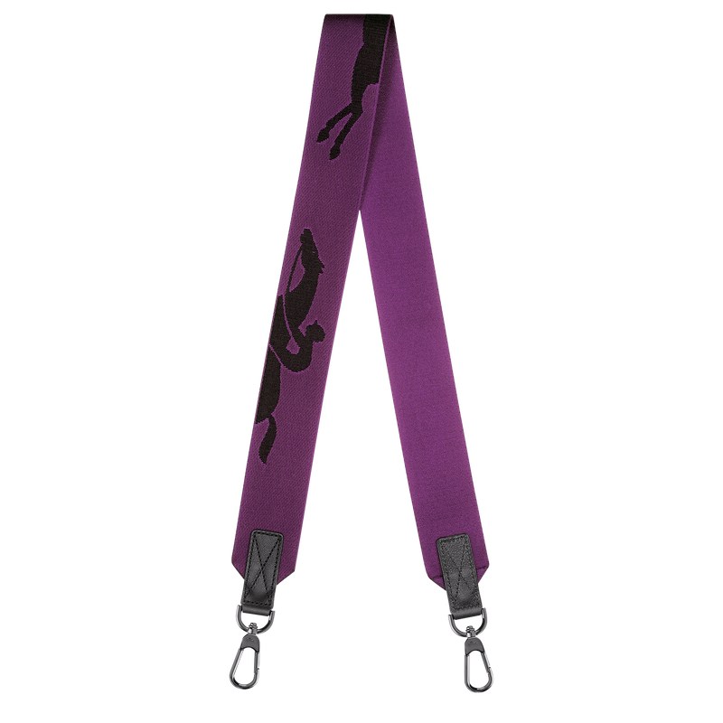 Longchamp Longchamp 3D Shoulder strap - Canvas Shoulder straps Violet | AX93-K4FG