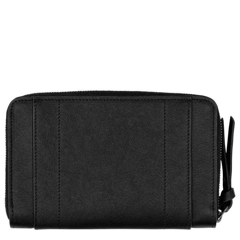 Longchamp Longchamp 3D Wallet - Leather Wallets Black | NO46-D2JX