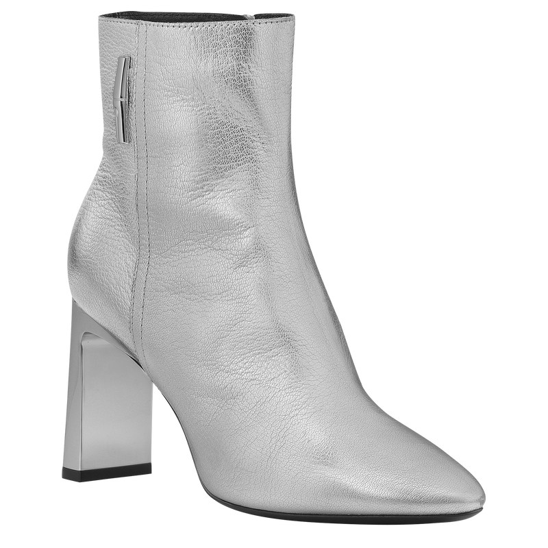 Longchamp Longchamp Métal - Leather Boots & Booties Silvery | YJ46-N6GI