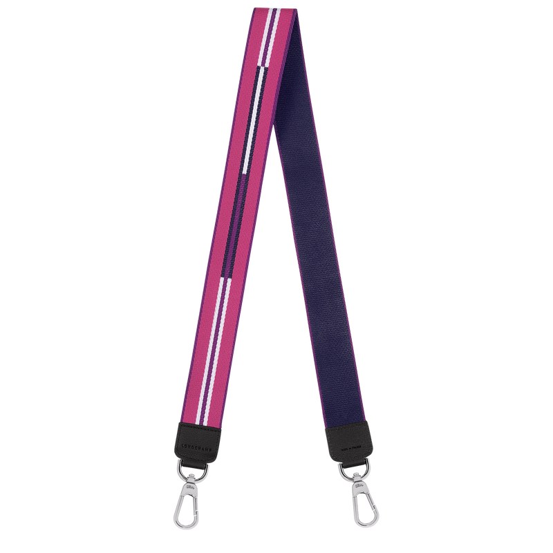 Longchamp Longchamp Rayures Shoulder strap - Canvas Shoulder straps Violet | NH39-J7ET