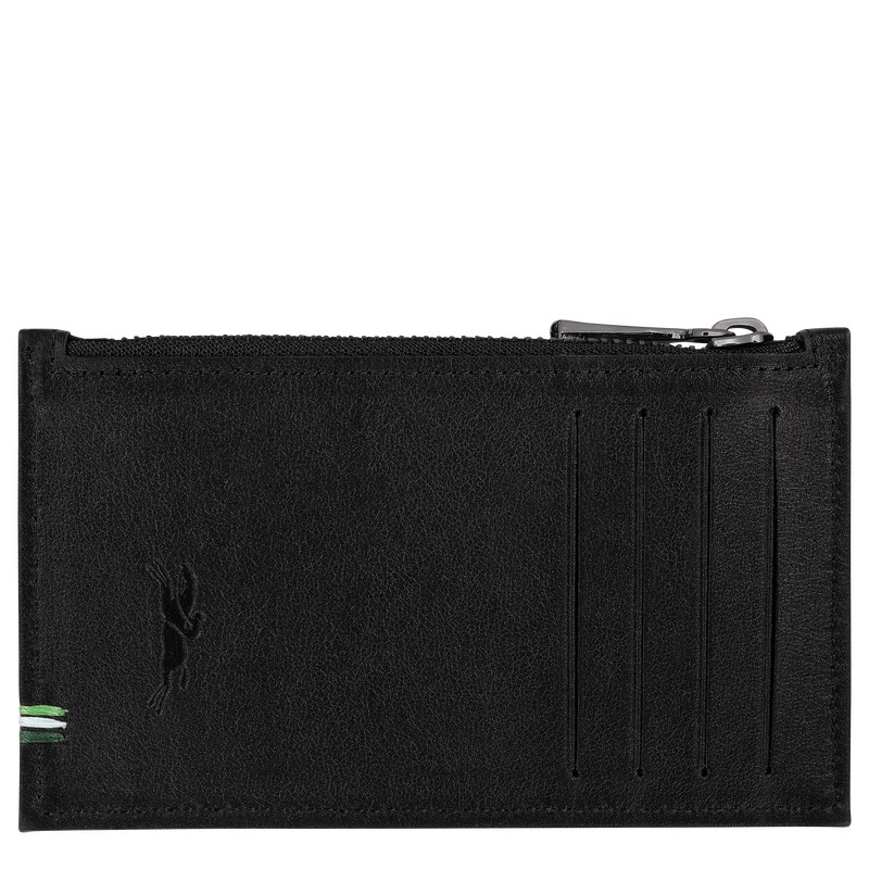 Longchamp Longchamp sur Seine Coin purse - Leather Cardholders & Coin purses Black | YW49-F7AS