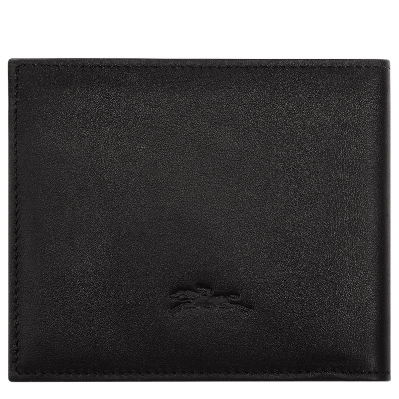 Longchamp Longchamp sur Seine Wallet - Leather Wallets Black | LK60-J4OP