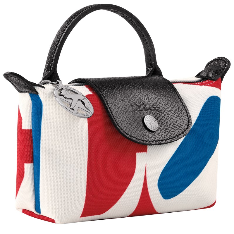 Longchamp Longchamp x Robert Indiana Pouch - Canvas Pouches & Cases White | EI54-S2NT