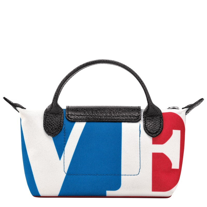 Longchamp Longchamp x Robert Indiana Pouch - Canvas Pouches & Cases White | EI54-S2NT