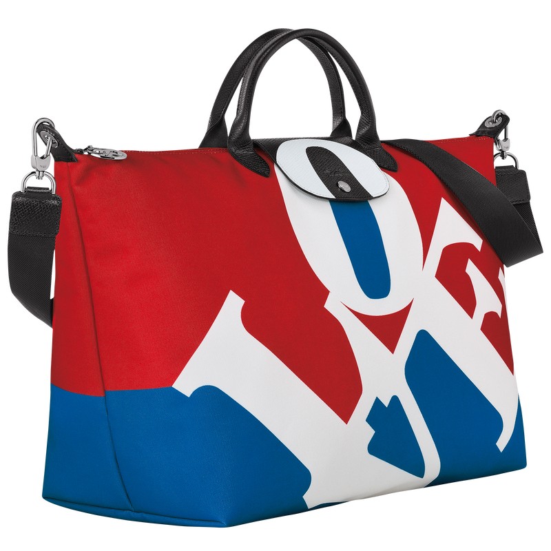 Longchamp Longchamp x Robert Indiana Travel bag - Canvas Travel bags White | CV91-P5XG