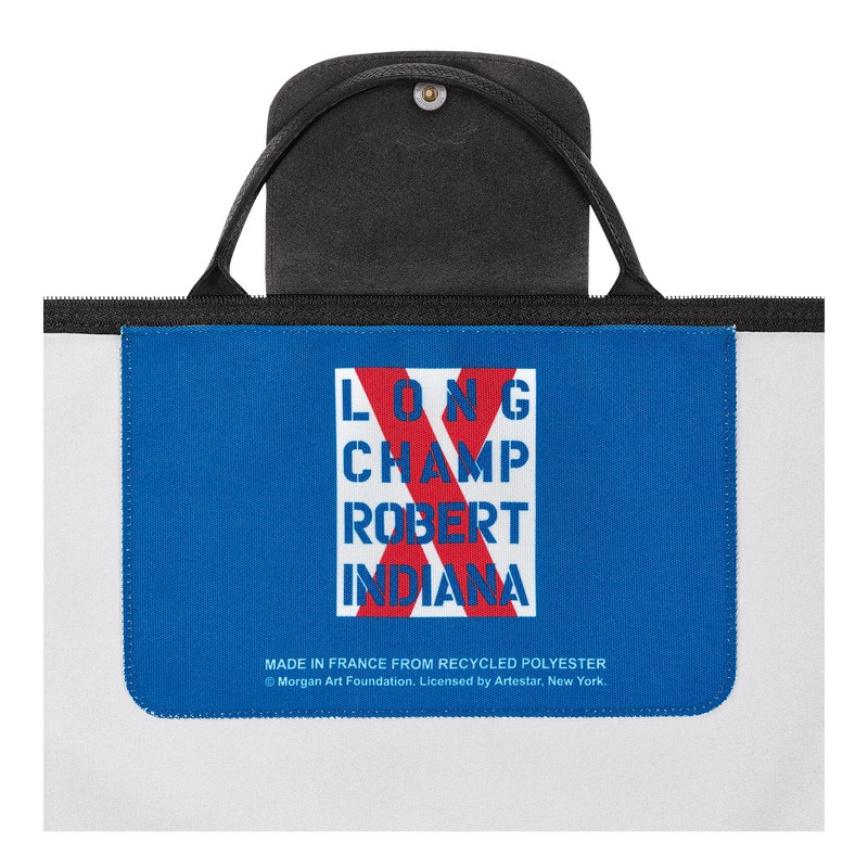 Longchamp Longchamp x Robert Indiana Travel bag - Canvas Travel bags White | CV91-P5XG