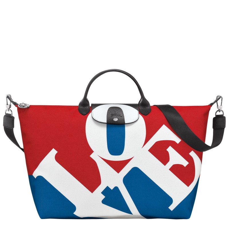 Longchamp Longchamp x Robert Indiana Travel bag - Canvas Travel bags White | CV91-P5XG