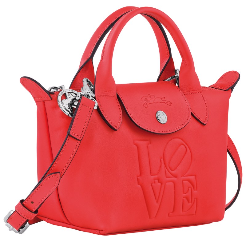 Longchamp Longchamp x Robert Indiana XS Handbag - Leather Handbags Red | HD05-X7SO