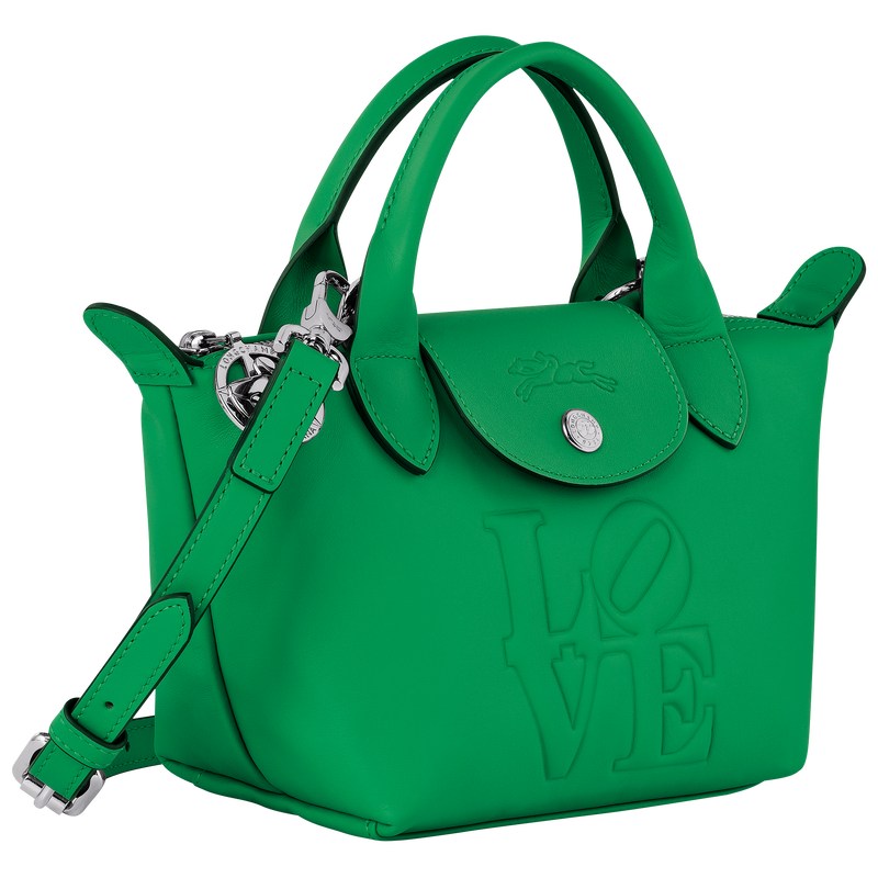 Longchamp Longchamp x Robert Indiana XS Handbag - Leather Handbags Green | VG79-T9UU