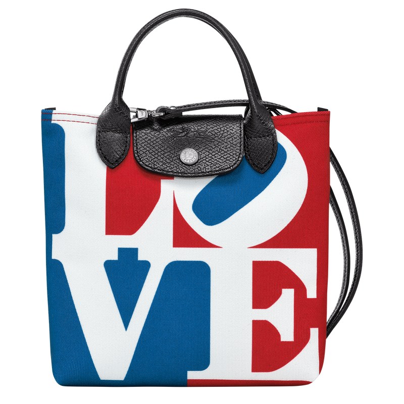 Longchamp Longchamp x Robert Indiana XS Crossbody bag - Canvas Handbags White | QS01-E4WZ