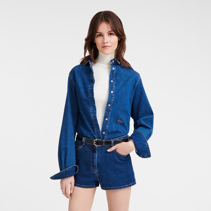 Longchamp Shirt - Denim Tops & Blouses Denim | QB97-O2TB