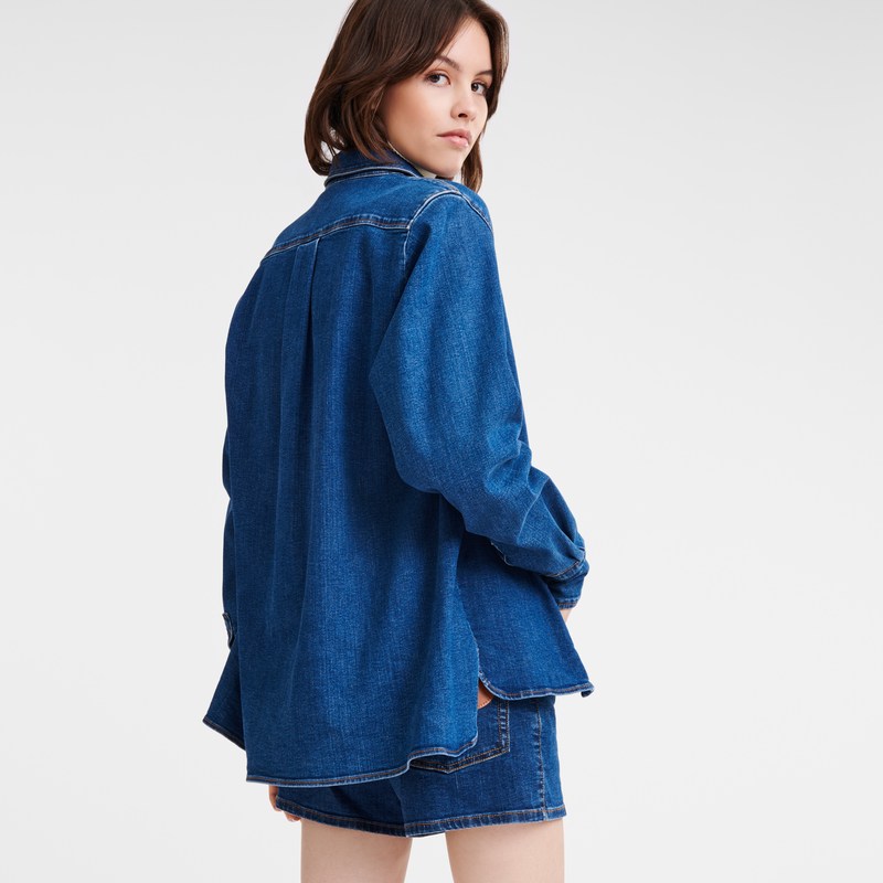 Longchamp Shirt - Denim Tops & Blouses Denim | QB97-O2TB