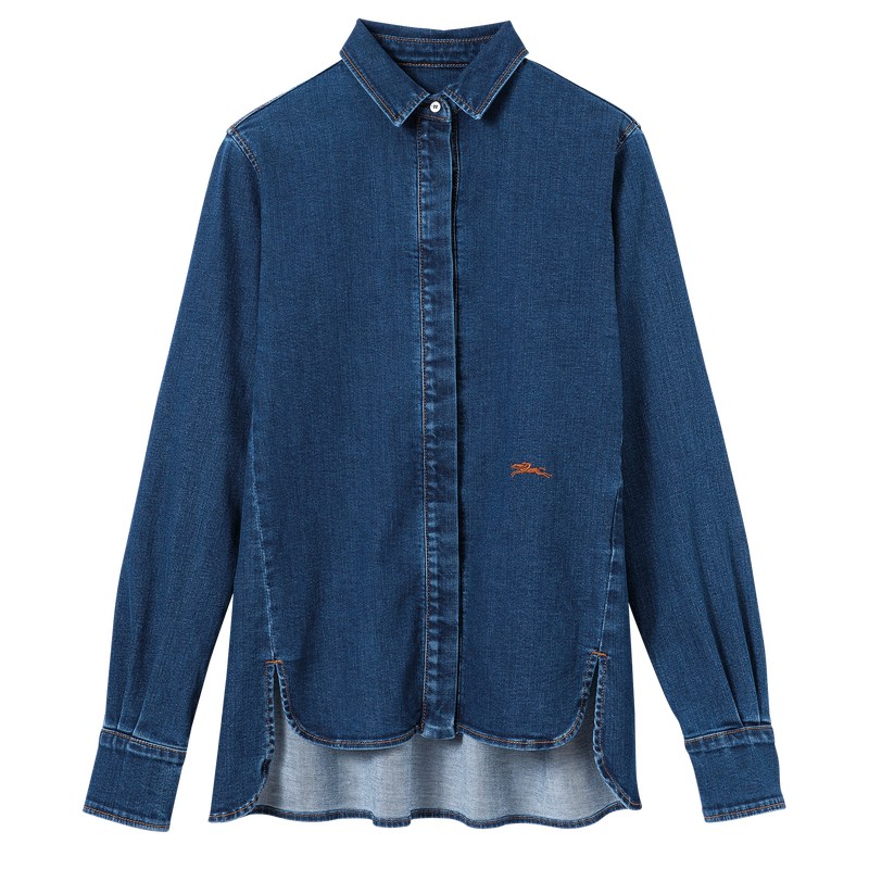 Longchamp Shirt - Denim Tops & Blouses Denim | QB97-O2TB