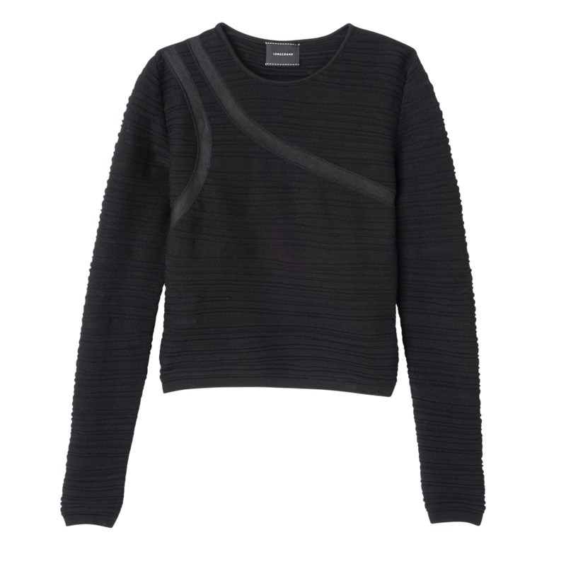 Longchamp Short top - Knit Tops & Blouses Black | WS64-P6VS