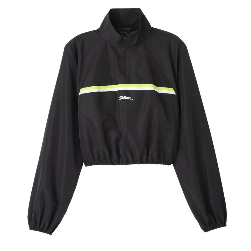 Longchamp Short top - Technical canvas Tops & Blouses Black | ZL10-H7OK