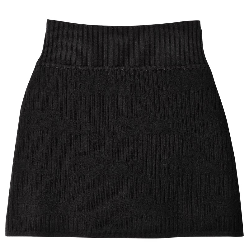 Longchamp Skirt - Knit Dresses & Skirts Black | TK60-Z1RM