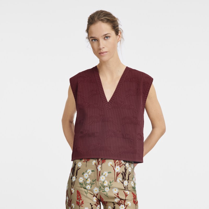 Longchamp Sleeveless sweater - Knit Tops & Blouses Sienna | MD40-G4WW