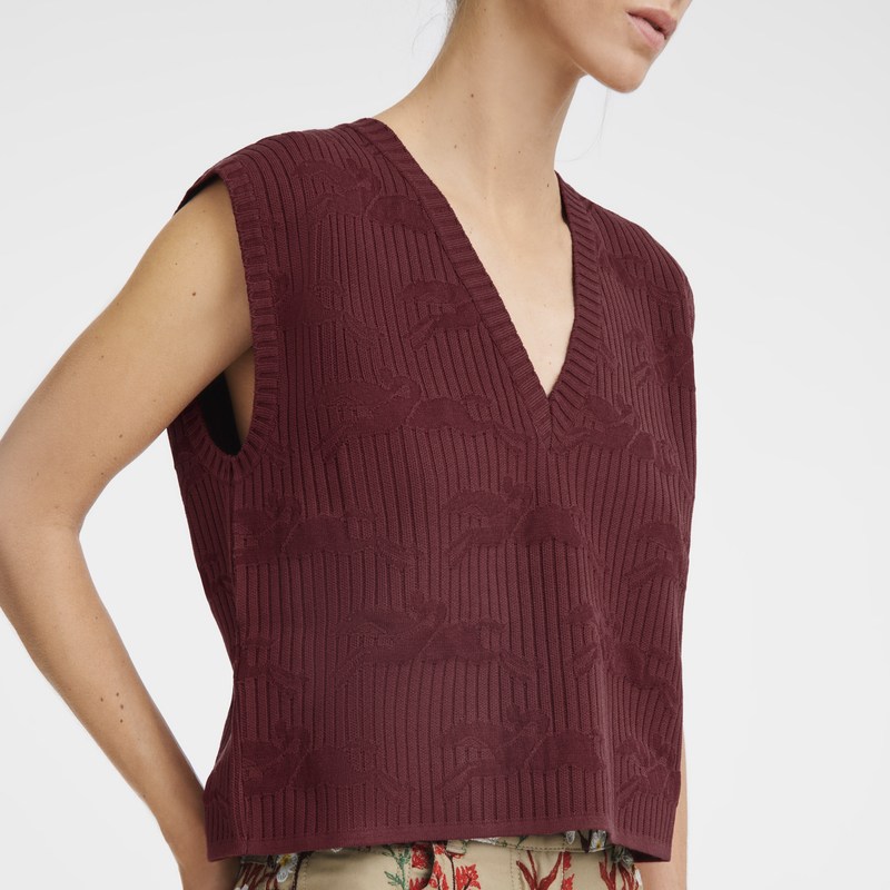 Longchamp Sleeveless sweater - Knit Tops & Blouses Sienna | MD40-G4WW