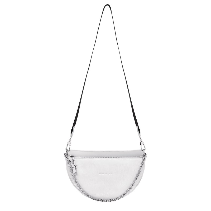 Longchamp Smile S Crossbody bag - Leather Shoulder bags White | OE80-X6IW