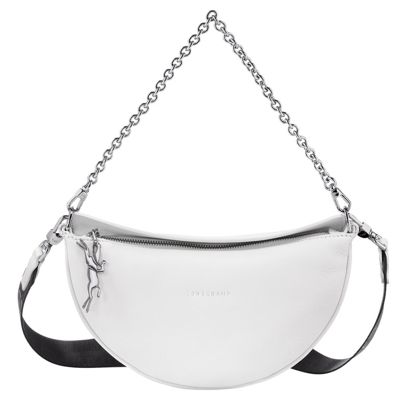 Longchamp Smile S Crossbody bag - Leather Shoulder bags White | OE80-X6IW