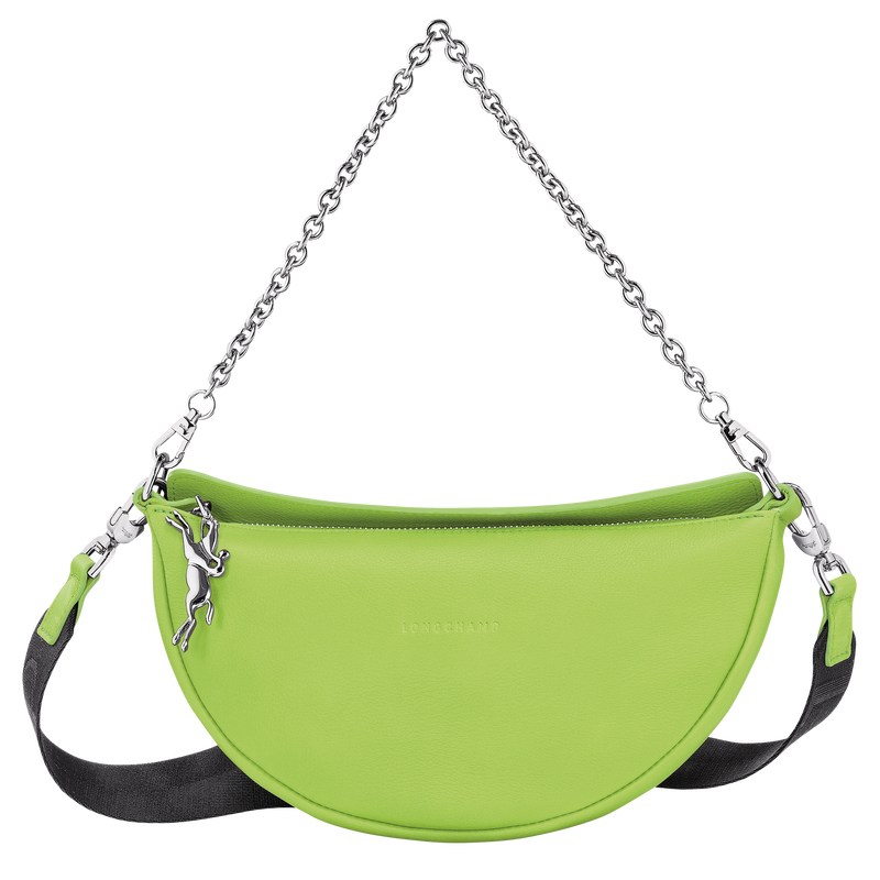 Longchamp Smile S Crossbody bag - Leather Shoulder bags Green Light/Strawberry | PH86-X1MC