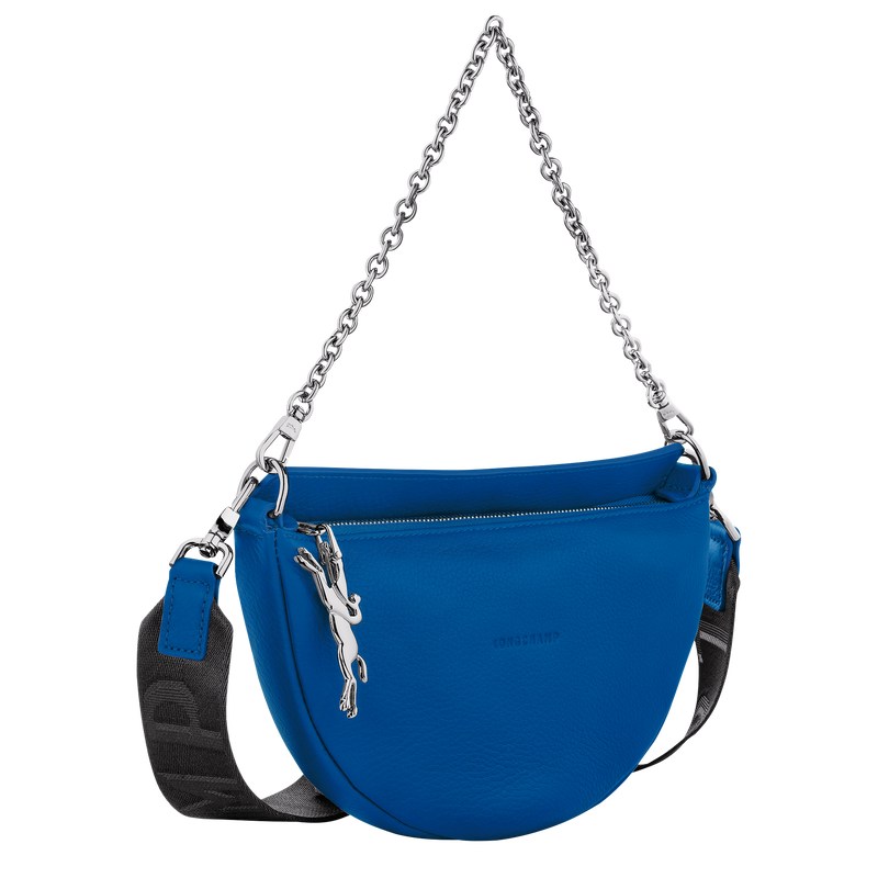 Longchamp Smile S Crossbody bag - Leather Shoulder bags Electric Blue | QE42-L5KD