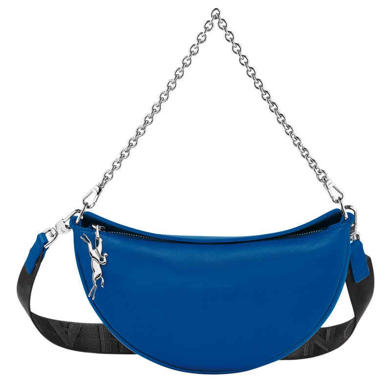 Longchamp Smile S Crossbody bag - Leather Shoulder bags Electric Blue | QE42-L5KD