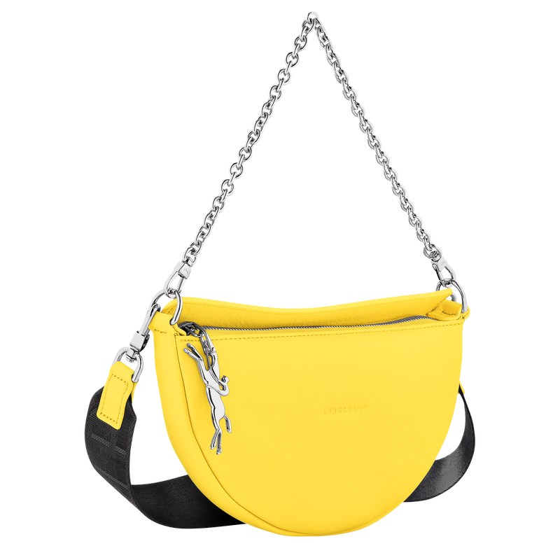 Longchamp Smile S Crossbody bag - Leather Shoulder bags Yellow | ZO89-Y9XI