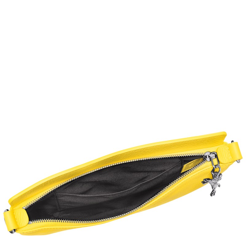 Longchamp Smile S Crossbody bag - Leather Shoulder bags Yellow | ZO89-Y9XI