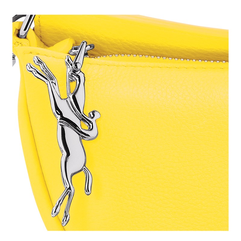 Longchamp Smile S Crossbody bag - Leather Shoulder bags Yellow | ZO89-Y9XI