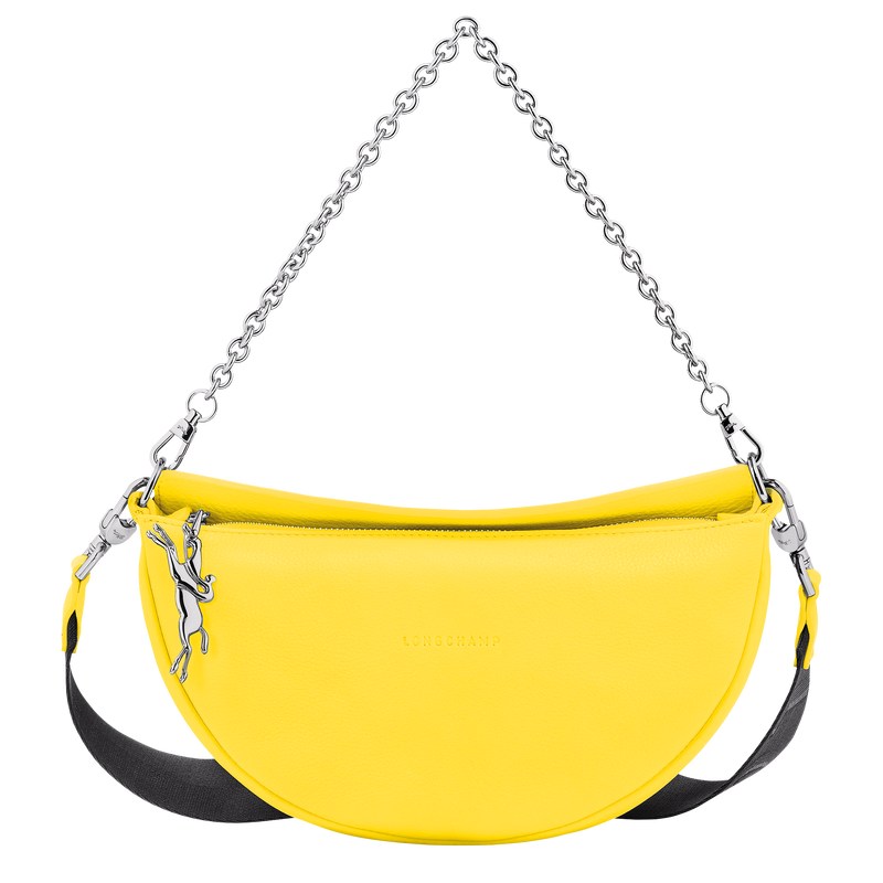 Longchamp Smile S Crossbody bag - Leather Shoulder bags Yellow | ZO89-Y9XI