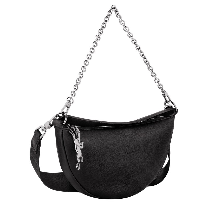 Longchamp Smile S Crossbody bag - Leather Shoulder bags Black | UF13-D1FW