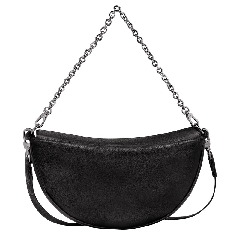 Longchamp Smile S Crossbody bag - Leather Shoulder bags Black | UF13-D1FW