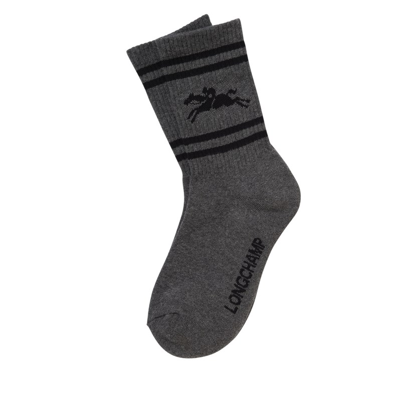 Longchamp Socks - Knit Socks Anthracite | CO22-M0CF