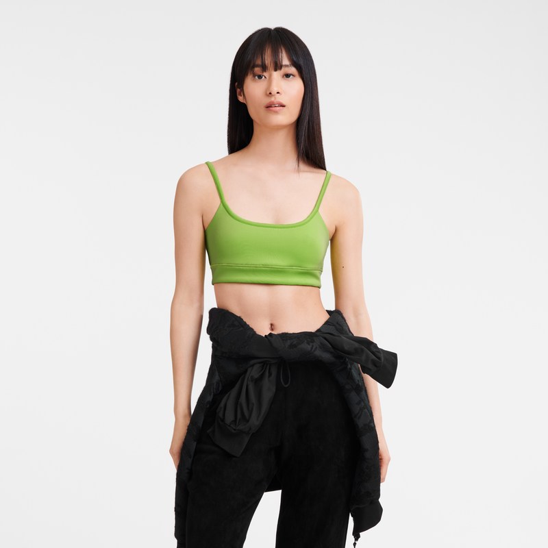 Longchamp Sport bra - Jersey Tops & Blouses Green Light/Strawberry | PB10-J1OS