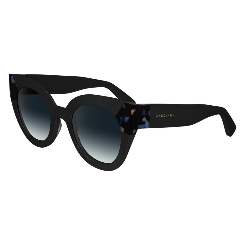 Longchamp Sunglasses - OTHER Sunglasses Black/Blue Havana | RO05-E7SI