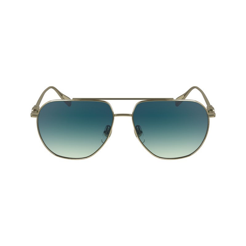 Longchamp Sunglasses - OTHER Sunglasses Gold/Petrol Blue | WT69-J6VE