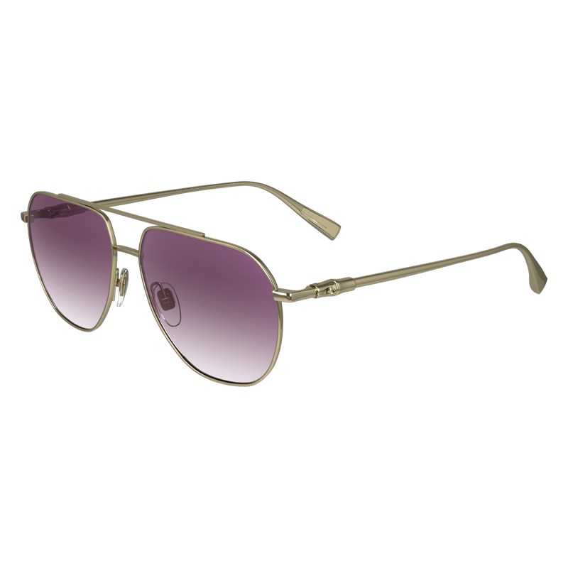 Longchamp Sunglasses - OTHER Sunglasses Gold/Pink | FT86-Y4WO