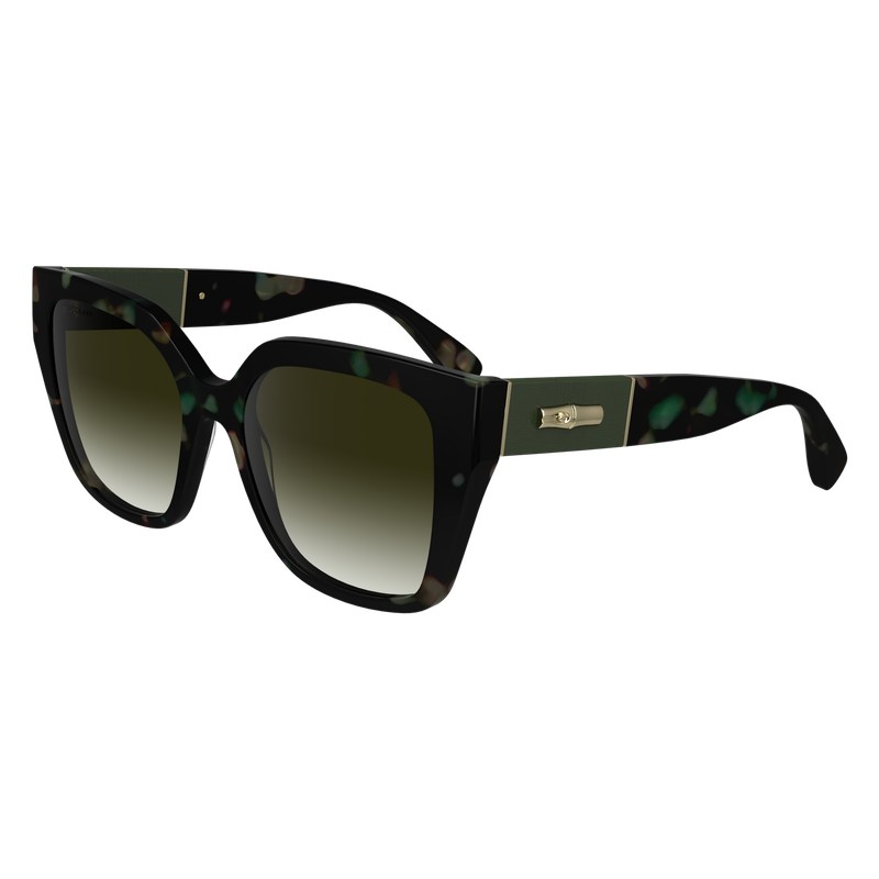 Longchamp Sunglasses - OTHER Sunglasses Green Havana | KF81-J8XD