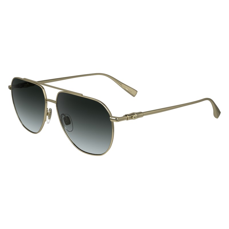 Longchamp Sunglasses - OTHER Sunglasses Gold Smoke | YF36-Q7FN