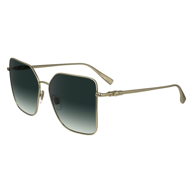 Longchamp Sunglasses - OTHER Sunglasses Gold Smoke | OL17-L5BJ