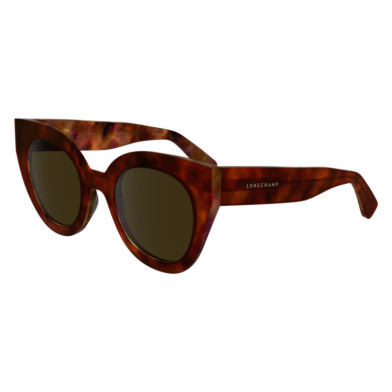 Longchamp Sunglasses - OTHER Sunglasses Textured Brown | QG66-T9AI