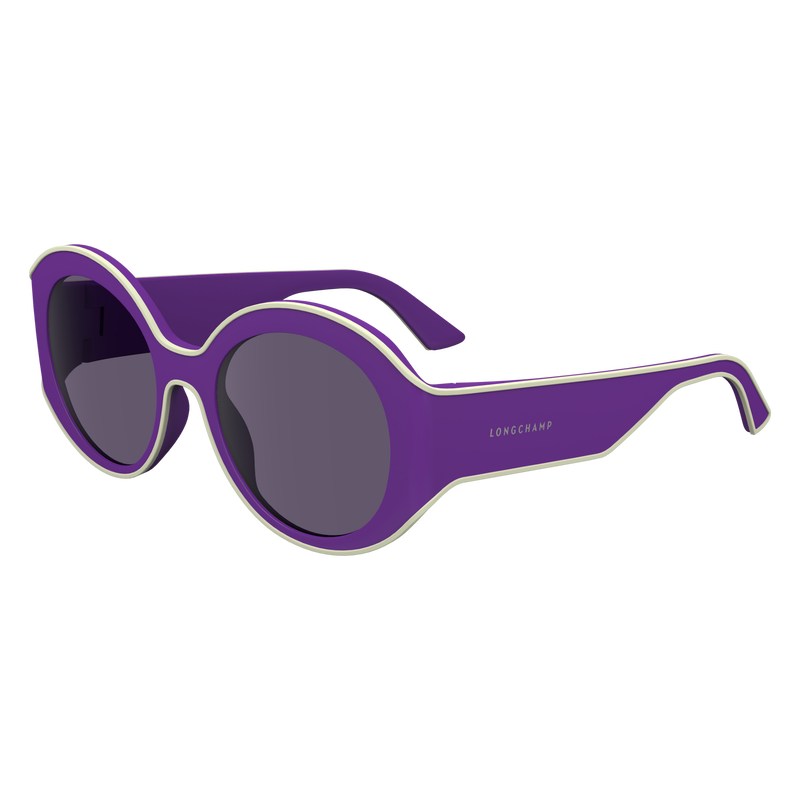 Longchamp Sunglasses - OTHER Sunglasses White/Violet | BX60-D3UW