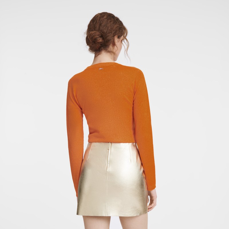 Longchamp Sweater - Knit Tops & Blouses Orange | AD33-H2HQ