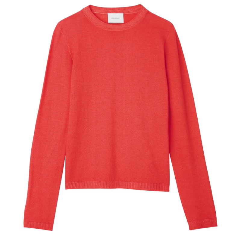 Longchamp Sweater - Knit Tops & Blouses Strawberry | TE52-X2DC