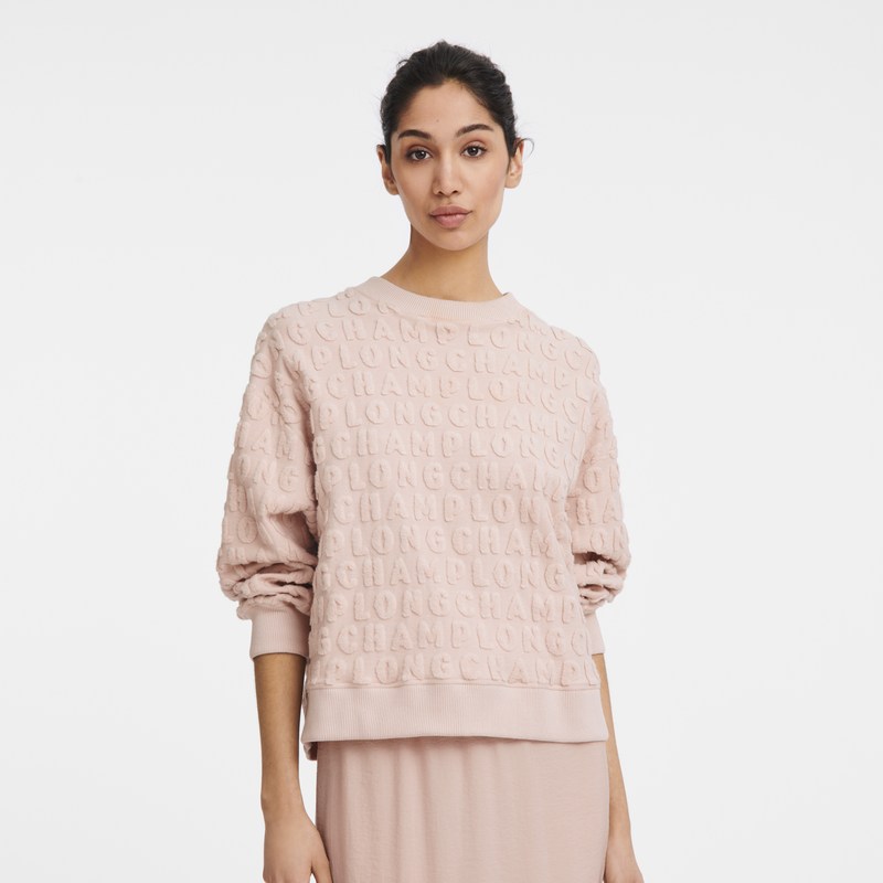 Longchamp Sweatshirt - Jersey Tops & Blouses Nude | QV49-F5HZ