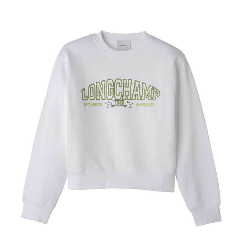 Longchamp Sweatshirt - Jersey Tops & Blouses White | ZR28-B4CX