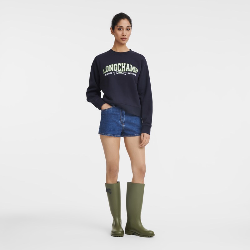 Longchamp Sweatshirt - Jersey Tops & Blouses Navy | SS69-F5XD