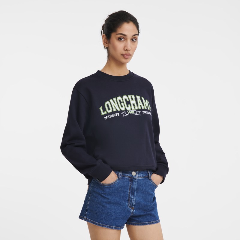 Longchamp Sweatshirt - Jersey Tops & Blouses Navy | SS69-F5XD